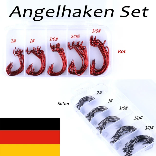 Ofsethook 50 Stück Jig Haken Werfen Jig Jigging, Blinker Haken, Angelhaken Neu