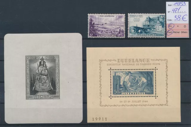 LR50592 Luxembourg 1953 selection of nice stamps lot MNH cv 38 EUR