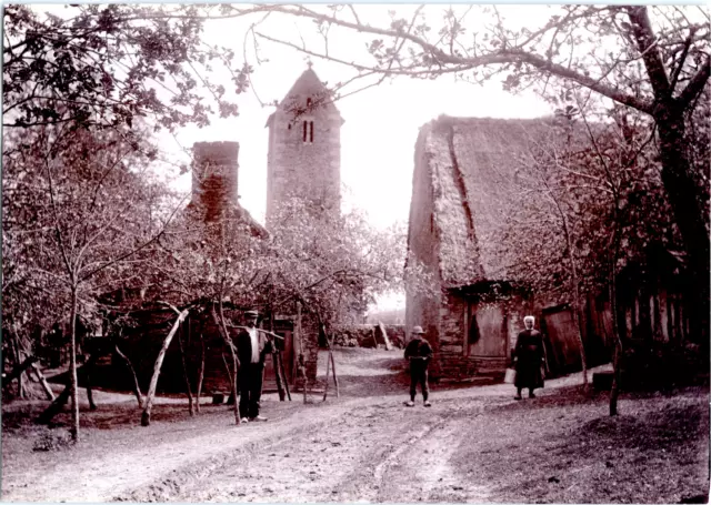 France, peasant family in their village albumen Print albumin print 1