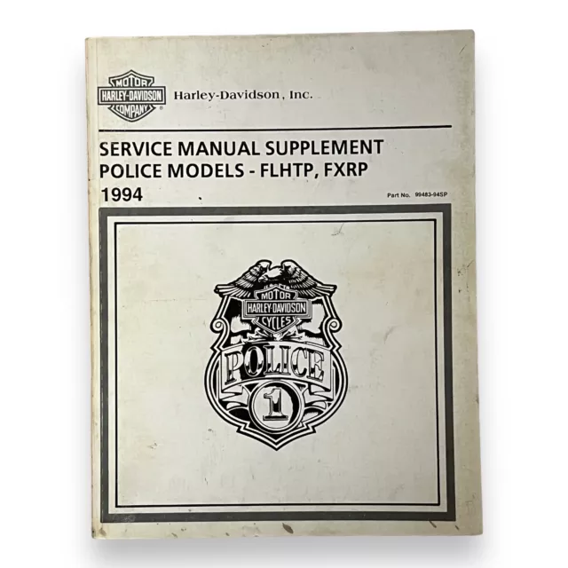 Harley-Davidson 1994 Police Models Service Manual Supplement 99483-94SP