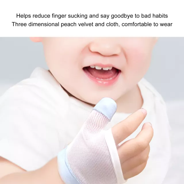 Pair Stop Thumb Sucking Baby Toddler Kids Finger Thumbsucking Guard Kit