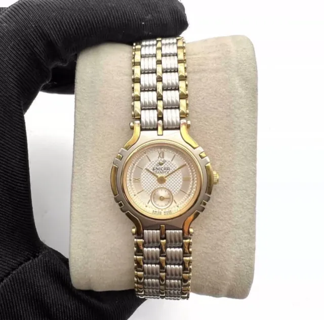 Swiss Watch brand ENICAR Vintage gold watch for women