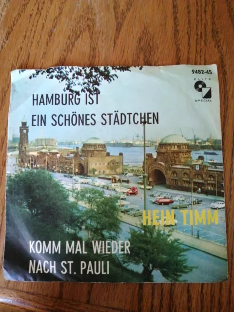 Single Vinyl Hein Timm - Hamburg ist ein schönes Städtchen / Komm mal wieder