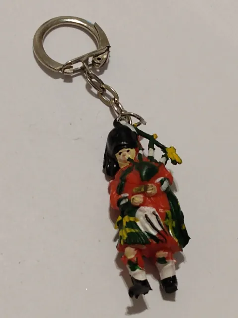 Mini Bagpipe Player Figure Keychain Charm