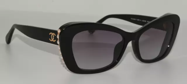 chanel sunglasses black and gold
