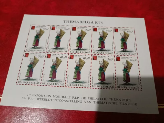 Bloc timbres Belgique neuf