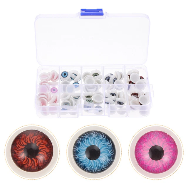 100pcs  boîte de balles de simulation de boîte délicat poupée yeux oculaire 2