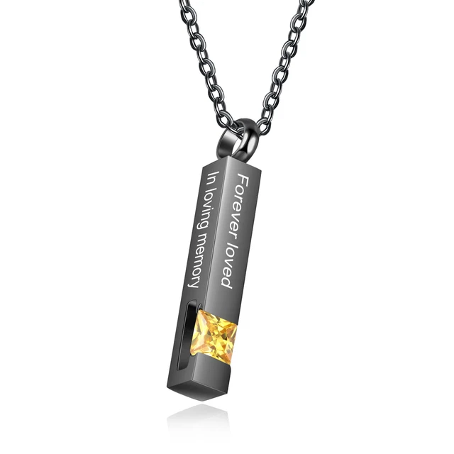 Personalizza Ceneri Collana Urna Cubo Cremazione Incisione Ciondolo Memoriale Memoriale