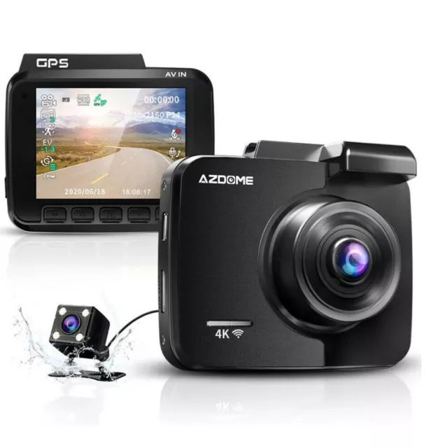 AZDOME 4K DASH Cam WIFI GPS Dual Lens Car DVR Video Driving Recorder Dash  Camera £106.80 - PicClick UK