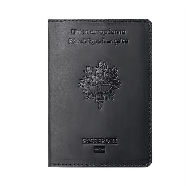 Porta Passaporto in Vera Pelle, 2 tasche interne per carte di credito - Kerou
