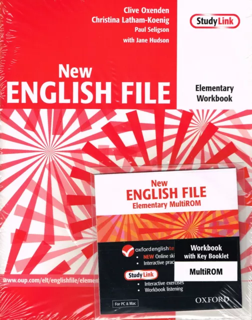 Oxford NEW ENGLISH FILE Elementary Workbook w Key & MultiROM @New@ 9780194387644