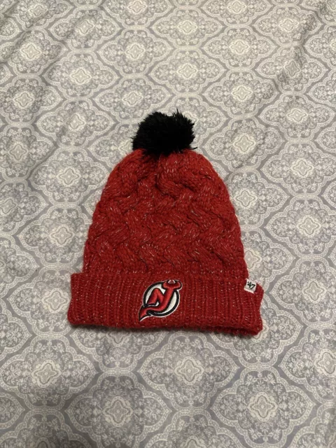 used Adult Unisex Mitchell & Ness NJ Devils Toque Beanie Hat
