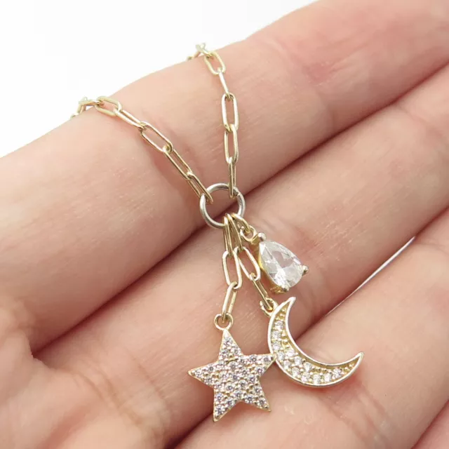 LOVISA GOLD PLATED Sterling Silver Moon&Star Necklace & Ring, Lightning  Necklace £34.99 - PicClick UK