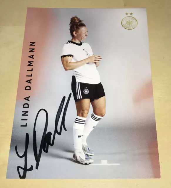 Linda Dallmann DFB Frauen Orig Signierte Autogrammkarte Bayern Damen Autogramm