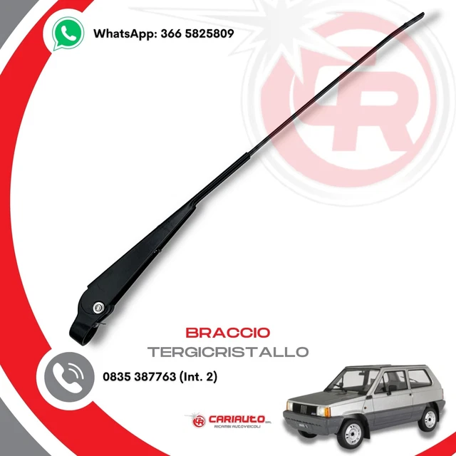 KIT TANDEM TERGICRISTALLO (PIASTRA TERGI) MOTORINO TERGI PER FIAT PANDA 141A - Foto 13
