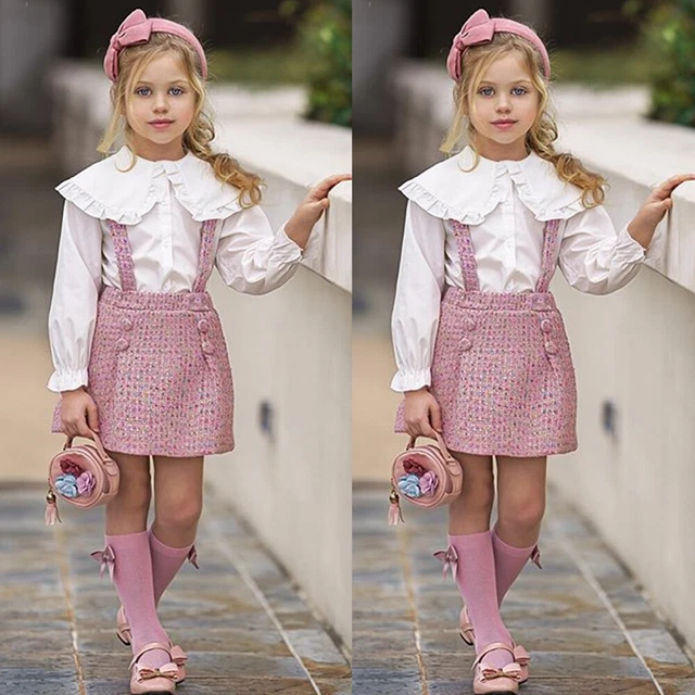 Kids Baby Girls Ruffle Tops + Skirts Outfits Toddler Party Dress Clothes Set