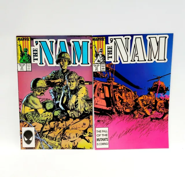 The Nam #11 and #13 1987 Marvel Comics Doug Murray Copper Age