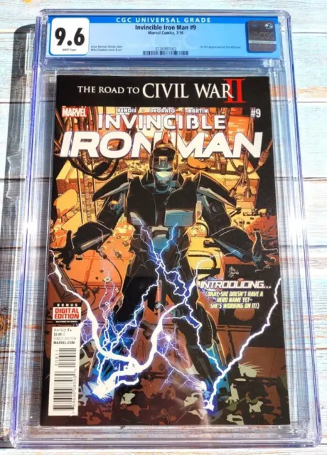 INVINCIBLE IRON MAN 9 CGC 9.6 1st Print FIRST APPEARANCE RIRI WILLIAMS Ironheart