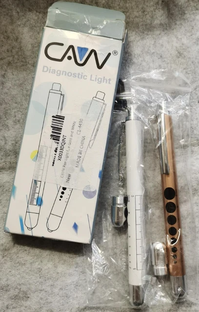 Pen Light For Nurses Medical Pupil Gauge, Warm/White Light, Premium Copper   NEW