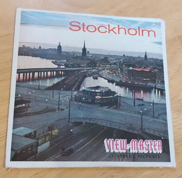 Vintage Stockholm Sweden VIEWMASTER 3 Reels & Sleeves View Master C-510