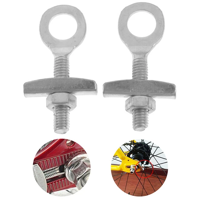 2PCS Fixed Gear Bicycle Chain Adjust Bolt Commuting Bike Chain Tensione_tu