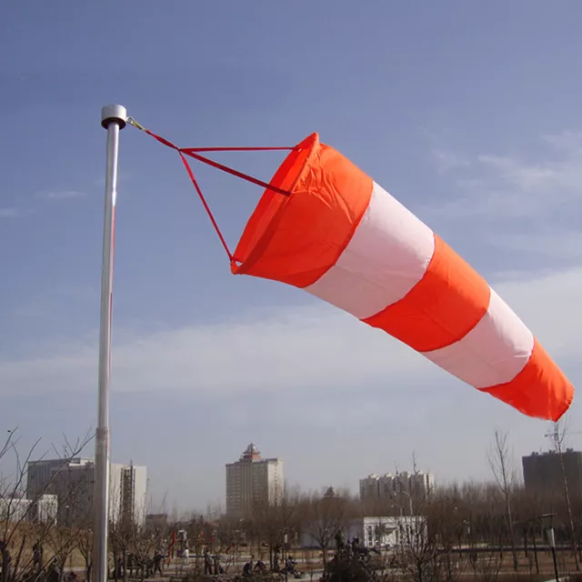 18x78in Airport Windsock Outdoor Orange Wind Indicator Sock Bag Reflective Belt