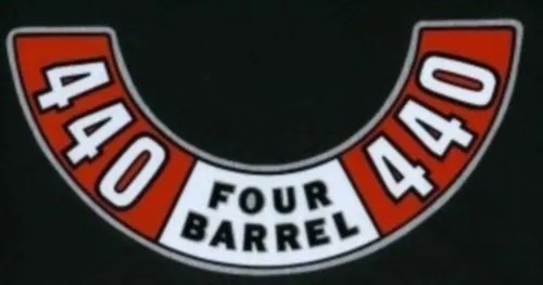 MOPAR 1972-1974 440 Four Barrel Air Cleaner Decal