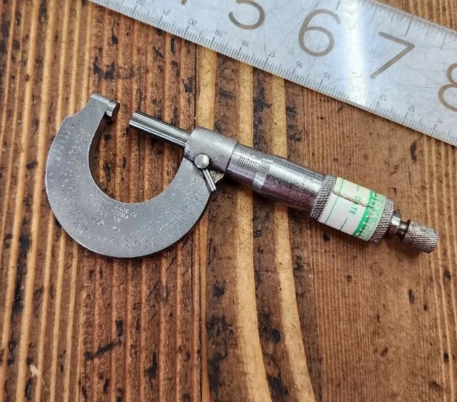 Vintage Machinist Tools Swedish Gage Micrometer 0-1" Eskilstuna Sweden NICE!