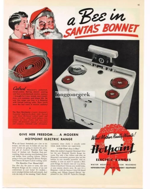 1937 Hotpoint Dorchester Oven Stove Range Retro Kitchen Vintage Ad