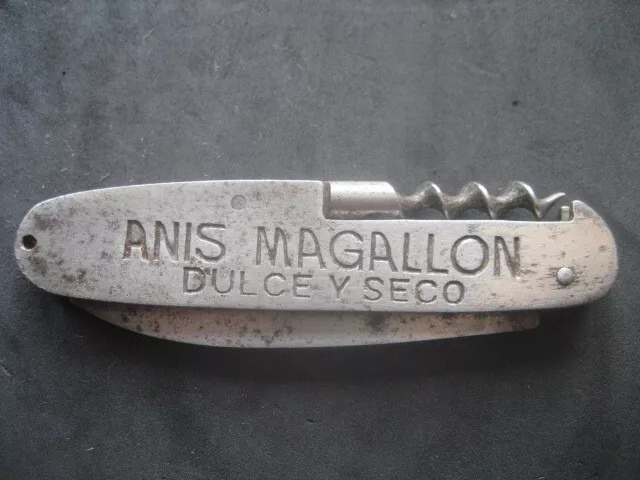 Navaja Sacacorchos Anis Magallon, Zaragoza. Fabricante Isaac Orduna. Años 40