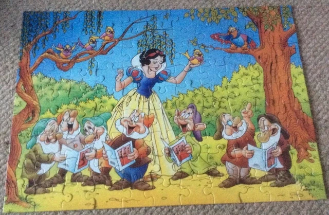 VINTAGE WALT DISNEY Snow White And The Seven Dwarfs Jigsaw - Scarce ...