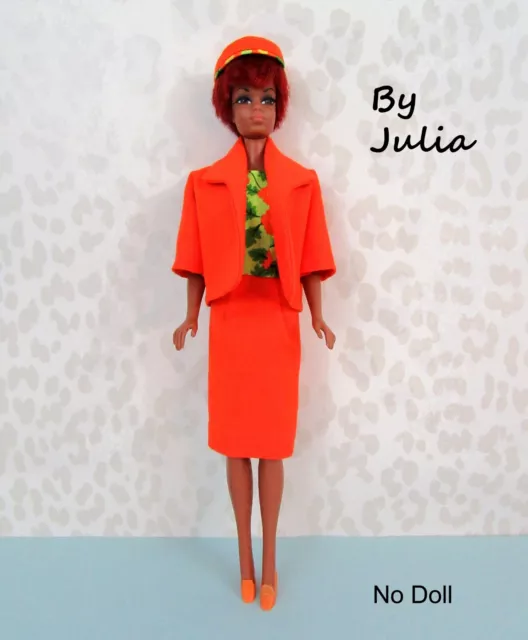 OOAK 4 Pc. Repro Vintage Barbie Clothes DRESS, JACKET, HAT and SHOES OOAK 4 Pc. Repro Vintage Barbie Clothes DRESS, JACKET, HAT and SHOES