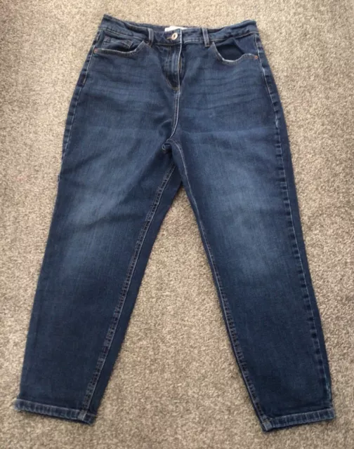 Ladies Size 14R Mom High Rise Blue Jeans By Next VGC