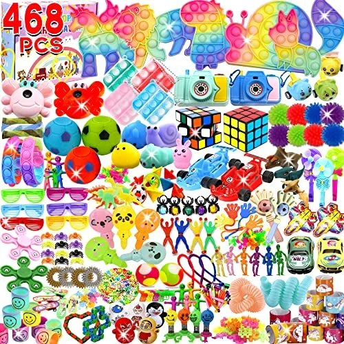 468 PCS Party Favors for Kids, Fidget Toys Pack,Easter Basket Stuffer for