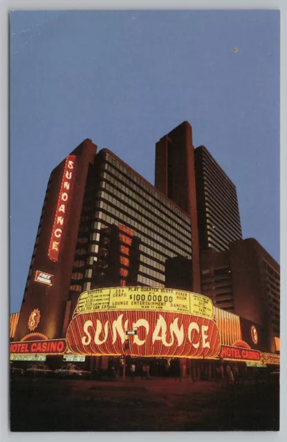 Las Vegas Nevada~Sundance Hotel & Casino @ Night~Neon Signs~1950s