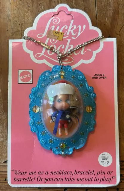 VINTAGE LIDDLE KIDDLES LUCKY LOCKET LORELEI #3717 MATTEL 1975 - On Original Card