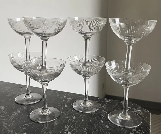 Flûtes coupes de champagne Orange/Transparent/Transparent Verre