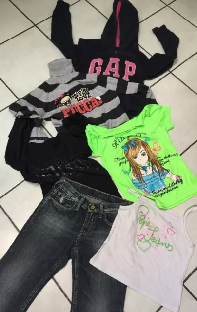 Lot Fille 10 Ans Jean Le Temps Des Cerises Top Guess Gap Pucca Pepe Jean