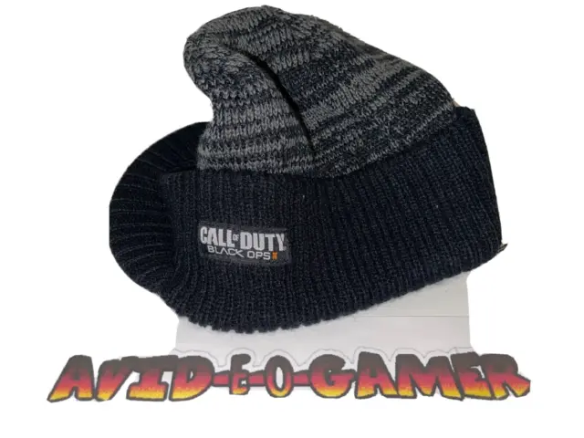 Call of Duty Black ops II 2 Toque W/ Brim Beanie Winter Hat Cap Black/Gray