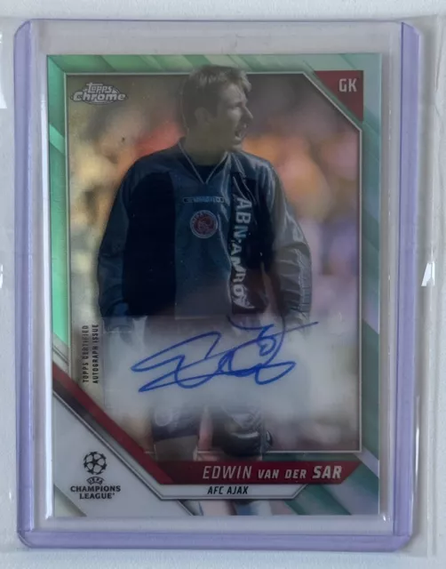 Edwin Van Der Sar Topps Chrome Auto /199, Ajax Amsterdam , Autograph