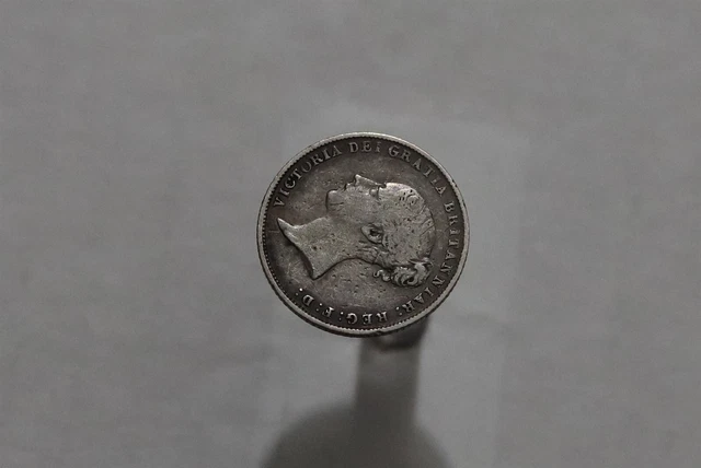 🧭 🇬🇧 Uk Gb 6 Pence 1864 Die Nr.19 With Serif 4 Bull 3211 B59 #9720