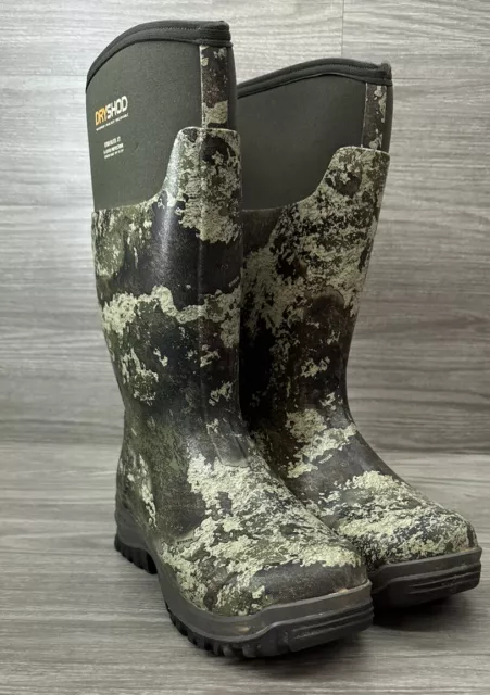 DRYSHOD STRATALITE XT Camo Rubber Boots for Men sz 11/11.5 Waterproof ...
