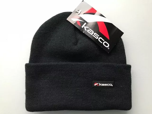 Nuovo KASCO Inverno Golf Berretto Cappello. Nero