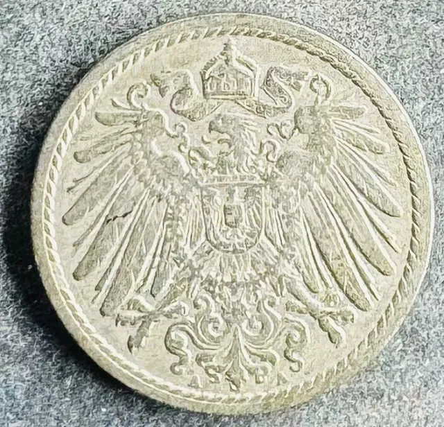 5 Pfennig 1905 A Deutsches Reich Wilhelm II KM#11 K050224/0E