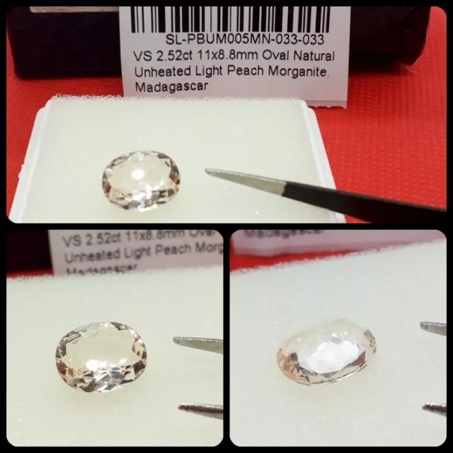 Morganita natural de Madagascar VS talla Oval 2.52 Cts