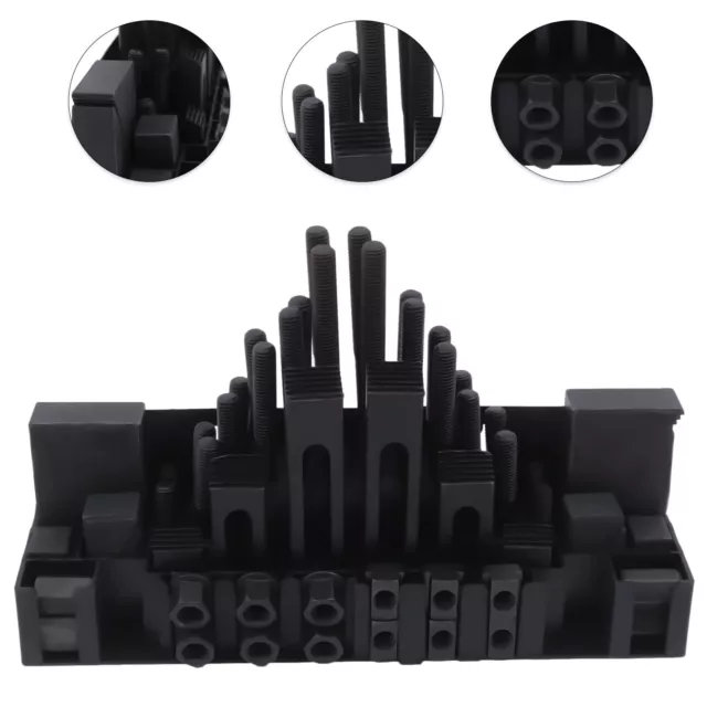 58pcs Clamping T-Slot Step Block Set For Metal Milling/Drilling M12 Nut 14mm Set