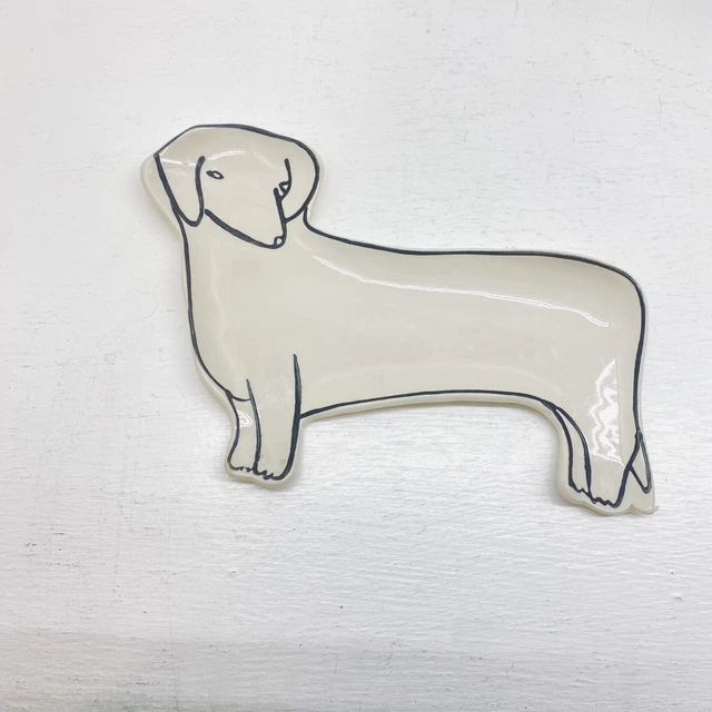 Anthropologie Ceramic Dachshund Spoon Rest