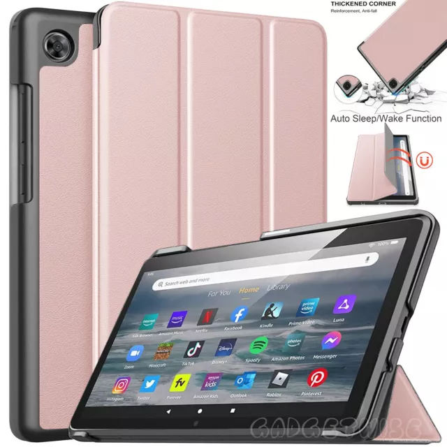 Leather Magnetic Smart Flip Stand Case For All-New Fire 7" Tablet 2022 Released