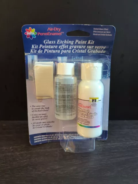 Delta Air-Dry PermEnamel Glass Etching Paint Kit White Frost