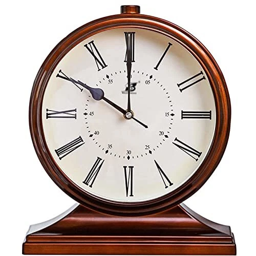 Ignaz Vintage Mantle Clock for Table Decor,Modern Desk Clock Battery Operated